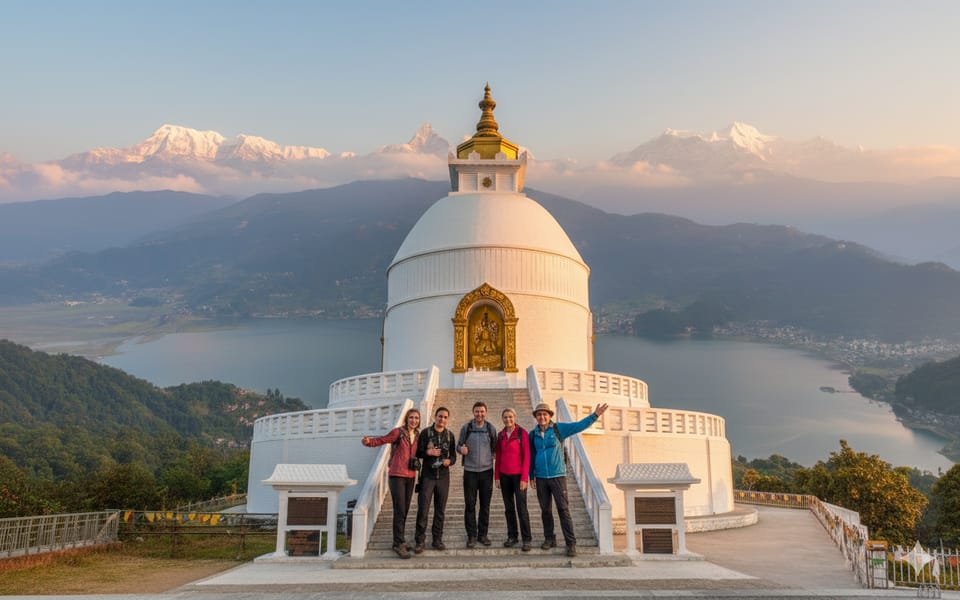 Pokhara: Golden Hour at Peace Pagoda - Himalayan Sunset Tour