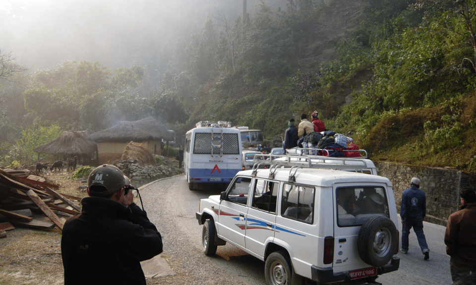 Kathmandu to Besisahar by Bus and Chame by Sharing Jeep photo 5